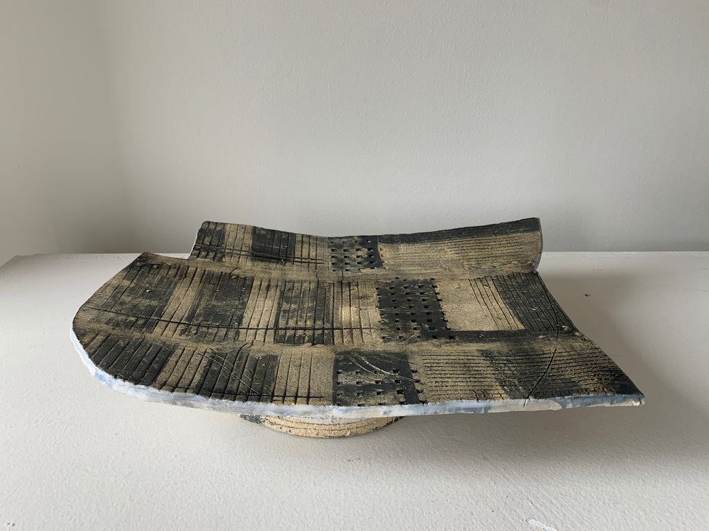 Weathered Black Ceramic Wall Art or Tray