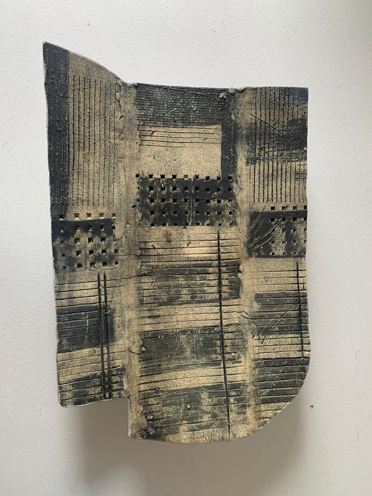 Weathered Black Ceramic Wall Art or Tray