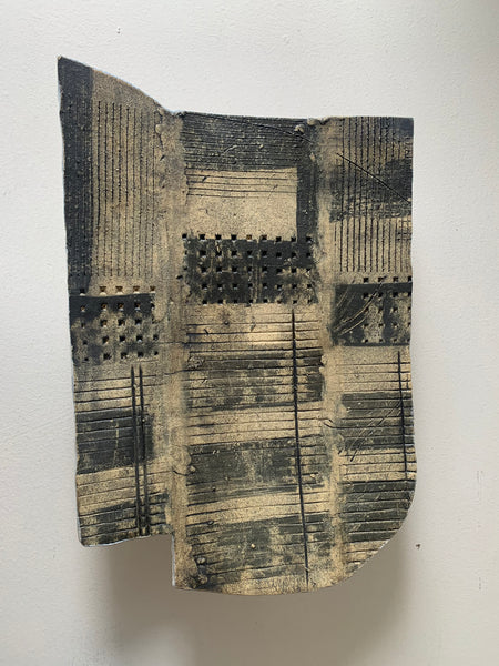 Weathered Black Ceramic Wall Art or Tray