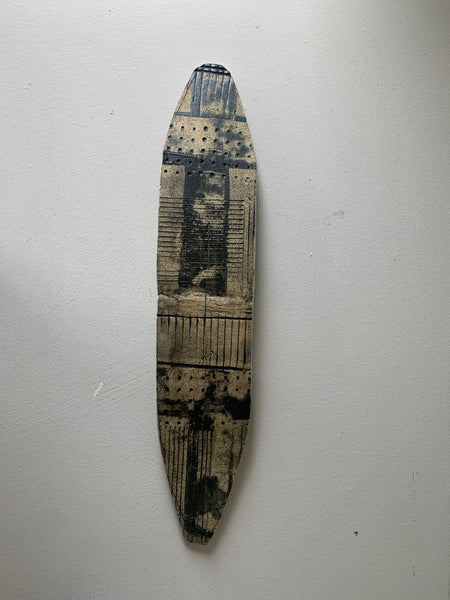 Weathered Black Ceramic Wall Hanging - Medium