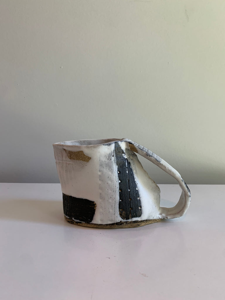 Small Black and White Pitcher