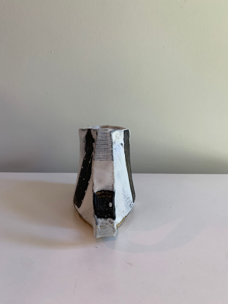 Small Black and White Pitcher