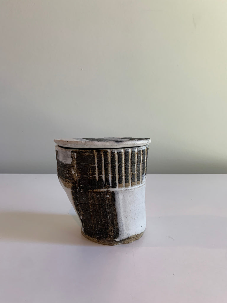 Small Black and White Container