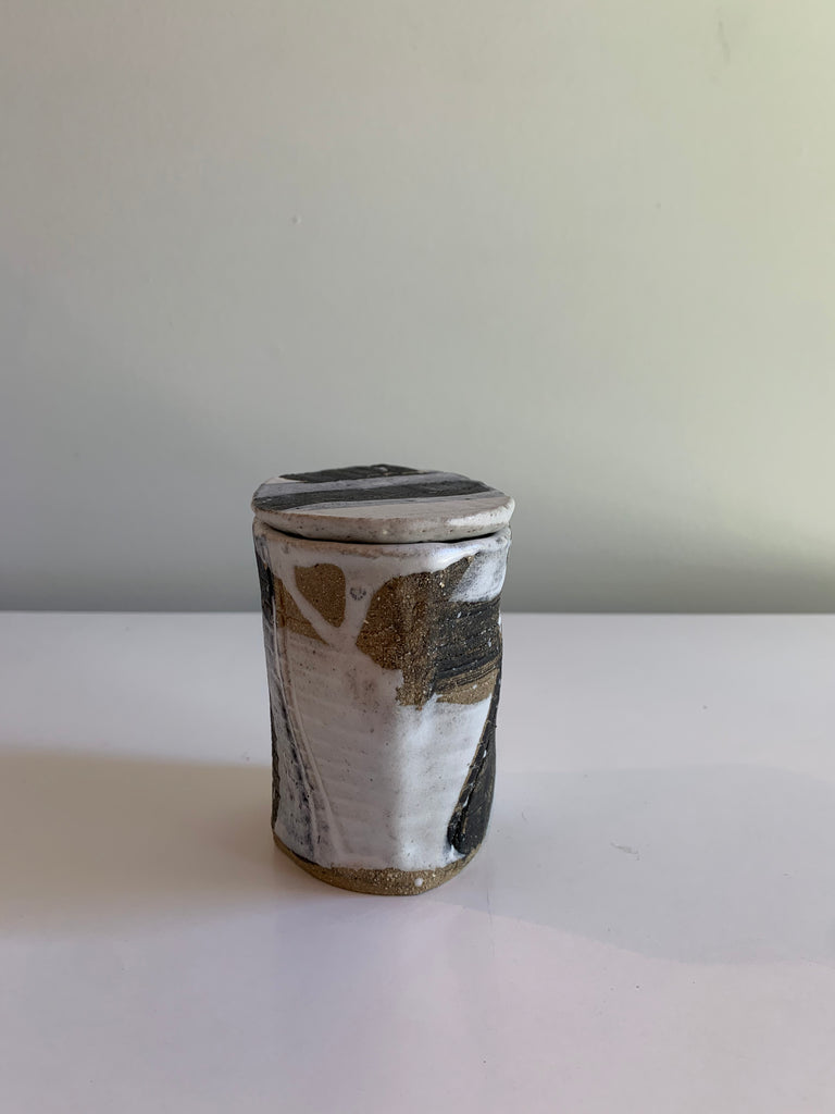 Small Black and White Container