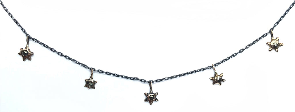 Star Gold, Sterling, & Marcasite Choker