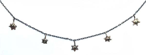 Star Gold, Sterling, & Marcasite Choker
